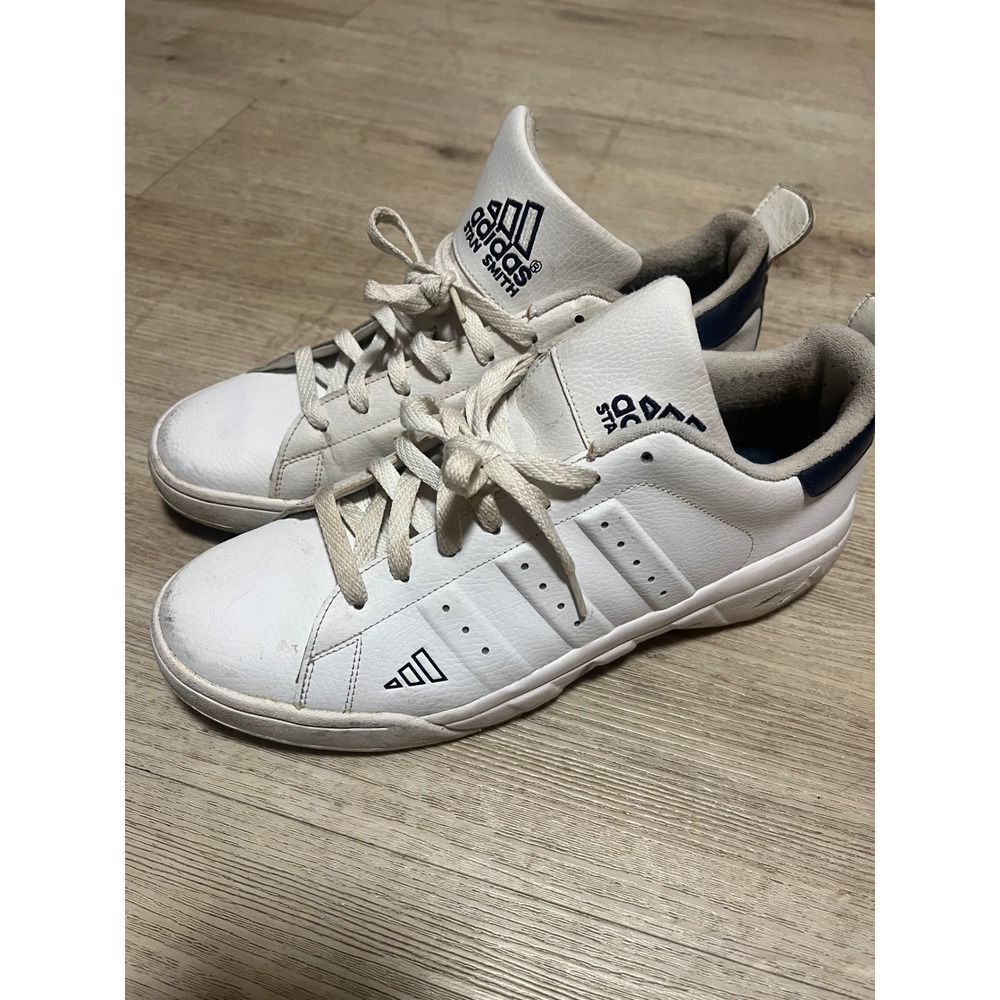 Adidas Stan Smith Mens White Navy Leather Sneakers 659910 Sz 12 Retro Vtg‎ Style